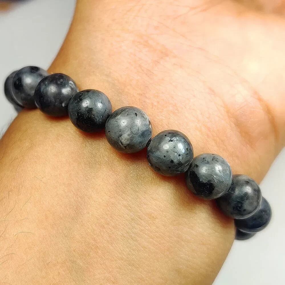 91.54 Ct Natural Que Sera Jasper 8mm Round Bead Bracelet